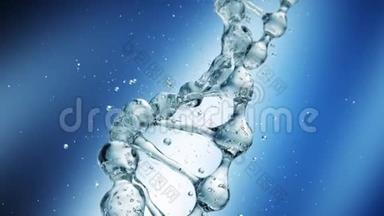 水中DNA分子三维图。 <strong>高清高清</strong>